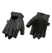 M Boss Motorcycle Apparel BOS37563 Men's Black Welted Gel Palm Leather Fingerless Gloves