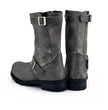 M-Boss Apparel BOS49000 Men's Classic 12-inch Distress Grey Harness Leather Motorcycle Boots