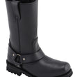 M-Boss Apparel BOS49001 Men's Classic 12-inch Black Harness Leather Motorcycle Boots