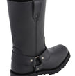 M-Boss Apparel BOS49001 Men's Classic 12-inch Black Harness Leather Motorcycle Boots
