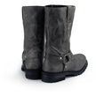 M-Boss Apparel BOS49001 Men's Classic 12-inch Distress Grey Harness Leather Motorcycle Boots