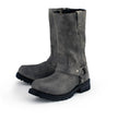 M-Boss Apparel BOS49001 Men's Classic 12-inch Distress Grey Harness Leather Motorcycle Boots