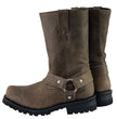 M Boss Apparel BOS49002 Men’s 11-inch Classic Distressed Brown Harness Square Toe Boots