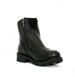 Hot Leathers BTL1002 Ladies Black 6-inch Double Zip Cap Toe Leather Boots