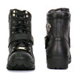 Hot Leathers BTL1004 Ladies 6-inch Black Lace-Up Leather Boots with Buckle Strap