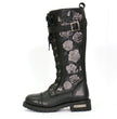 Hot Leathers BTL1007 Ladies Black Knee High Wild Roses Leather Boots