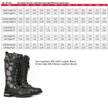 Hot Leathers BTL1007 Ladies Black Knee High Wild Roses Leather Boots