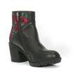 Hot Leathers BTL1008 Ladies Black Wild Roses Zipper Boot