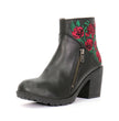 Hot Leathers BTL1008 Ladies Black Wild Roses Zipper Boot