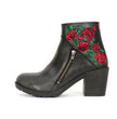 Hot Leathers BTL1008 Ladies Black Wild Roses Zipper Boot