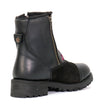 Hot Leathers BTL1009 Ladies Black Double Zip Sugar Skull Cap Toe Leather Boot