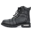 Hot Leathers Women's Studded Outlaw Black Logger Boots, BTL1010