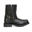 Hot Leathers BTM1004 Men's Black 8-inch Short Harness Leather Boots with Lug Sole