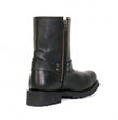 Hot Leathers BTM1004 Men's Black 8-inch Short Harness Leather Boots with Lug Sole