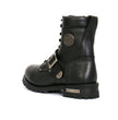 Hot Leathers BTM1006 Men's Black 8-inch Logger Leather Boots with Adjustable Buckle