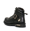 Hot Leathers BTM1007 Men's Black 6-inch Logger Leather Boots with Adjustable Buckle