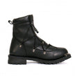Hot Leathers BTM1009 Men's Wide Width Black 7-Inch Leather Lace Up Boots with Zipper Closure