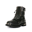 Hot Leathers BTM1009 Men's Wide Width Black 7-Inch Leather Lace Up Boots with Zipper Closure