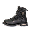Hot Leathers BTM1009 Men's Wide Width Black 7-Inch Leather Lace Up Boots with Zipper Closure