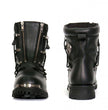 Hot Leathers BTM1009 Men's Wide Width Black 7-Inch Leather Lace Up Boots with Zipper Closure