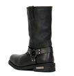 Hot Leathers BTM1016 Men's Classic Black 11-inch Harness Leather Boots