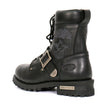 Hot Leathers BTM1017 Men’s Black Grave Rub Skull Tall Logger Motorcycle Boot