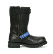 Hot Leathers BTM1019 Men's Black Tall Round Toe Harness Boots with Flag Strap