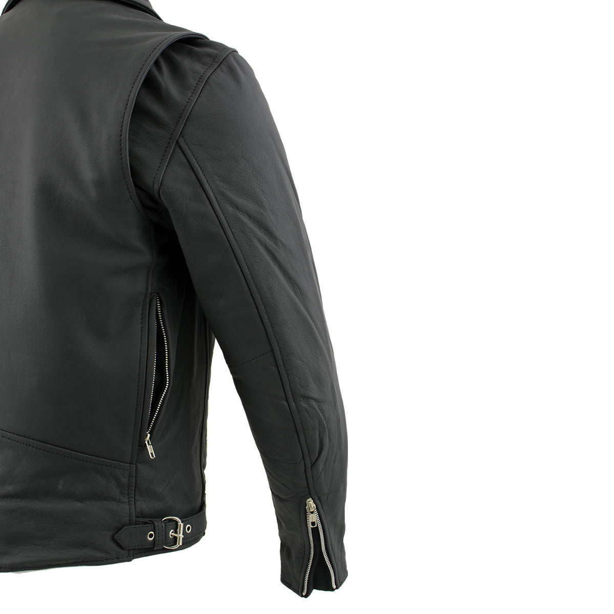 Xelement BXU10580 Men's 'Reaper' Matte Black Leather Motorcycle Biker Rider Jacket