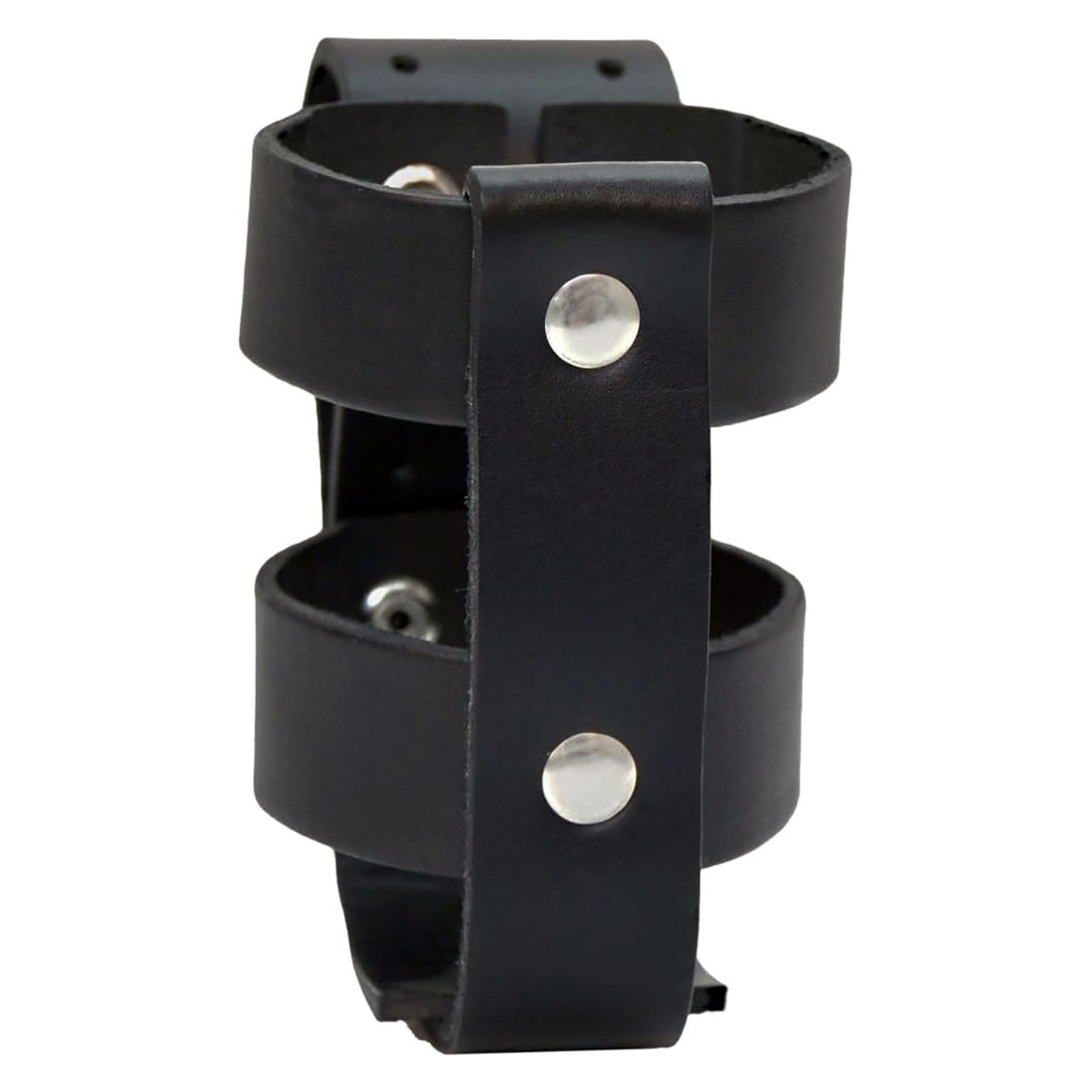 Hot Leathers BVH1001 Black Leather Bottle Holder for Handle Bars