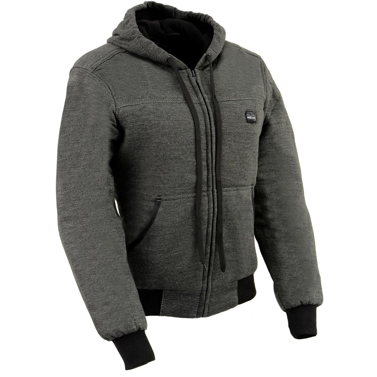 The Bikers Zone BZ2813 Men's Grey Ultimate Grey Heated Hoodie with 12V Battery (Included)