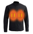 The Bikers Zone BZ2862 Men's Heated Black Soft-Shell Jacket with 12V Battery