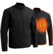 The Bikers Zone BZ2862 Men's Heated Black Soft-Shell Jacket with 12V Battery