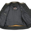 Men’s SOA Black Premium Buffalo Leather Club Style Motorcycle Rider Vest with Patch Access BZ6010
