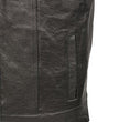 Men’s SOA Black Premium Buffalo Leather Club Style Motorcycle Rider Vest with Patch Access BZ6010