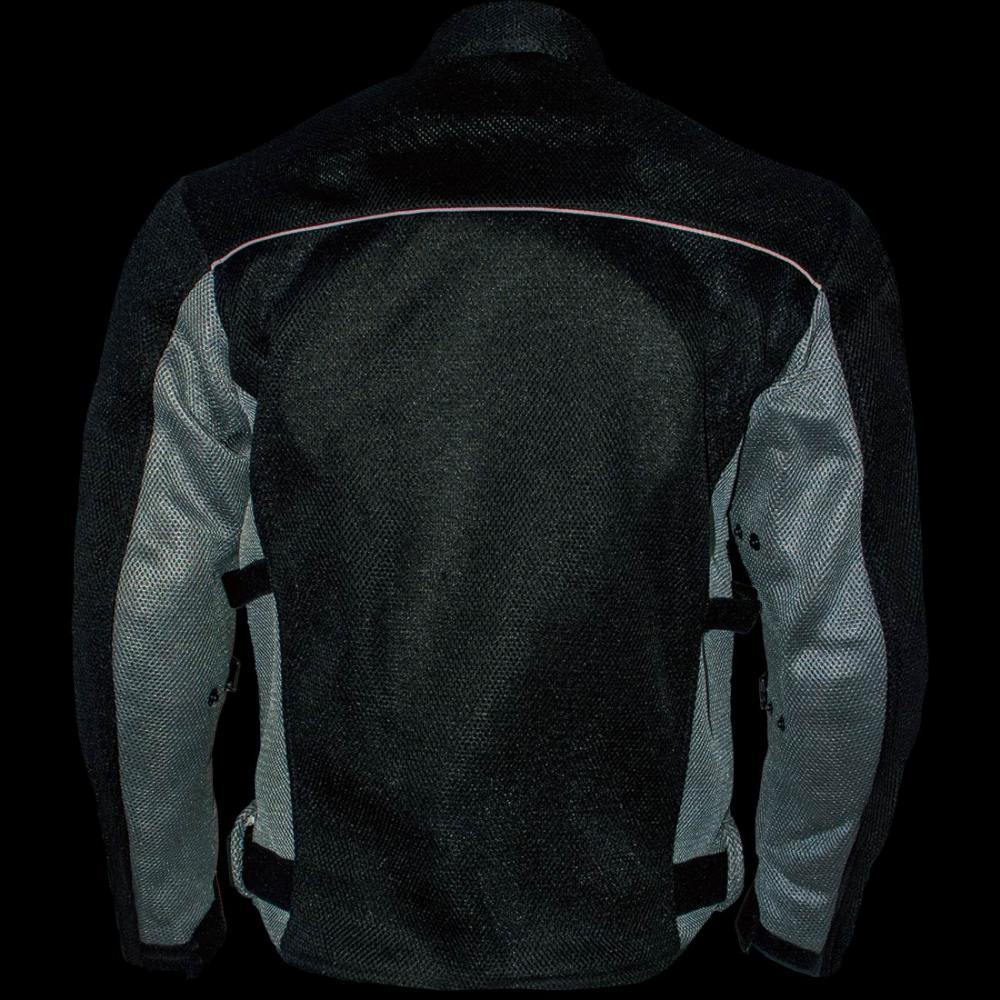 Xelement CF505 Men's 'Phantom Rider' Black Advanced Mesh Sports Motorcycle Jacket with X-Armor Protection