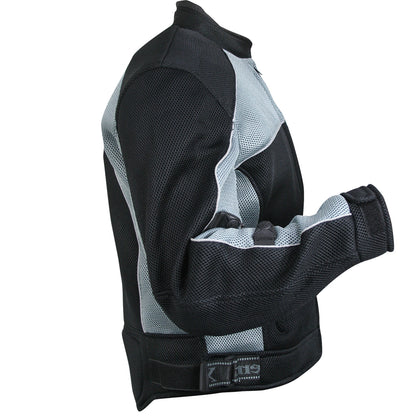 Xelement CF511 Men's 'Guardian' Black and Silver Mesh Sports Jacket with X-Armor Protection