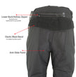 Milwaukee Leather MPM5728 Men’s Black Tri-Tex and Leather Motorcycle Biker Racing Pants w/ CE Armor Protection