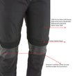 Milwaukee Leather MPM5728 Men’s Black Tri-Tex and Leather Motorcycle Biker Racing Pants w/ CE Armor Protection
