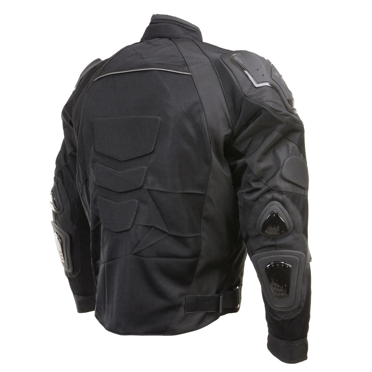 Xelement CF751 Men's 'Roll Out' Black Tri-Tex Motorcycle Jacket with X-Armor Protection