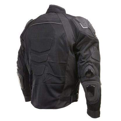 Xelement CF751 Men's 'Roll Out' Black Tri-Tex Motorcycle Jacket with X-Armor Protection