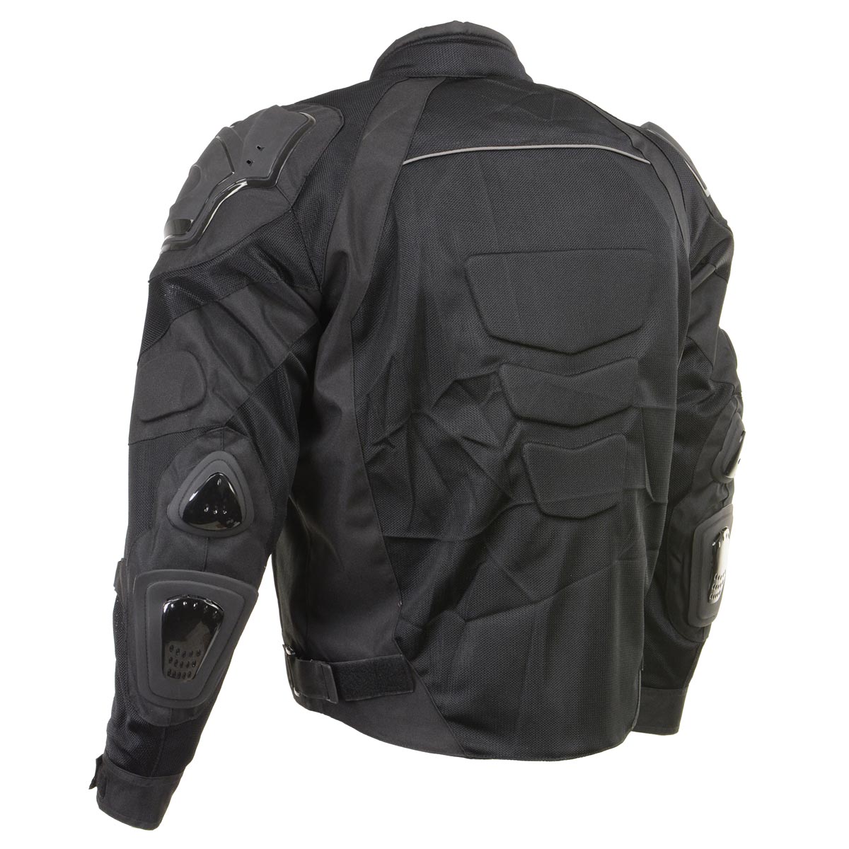 Xelement CF751 Men's 'Roll Out' Black Tri-Tex Motorcycle Jacket with X-Armor Protection