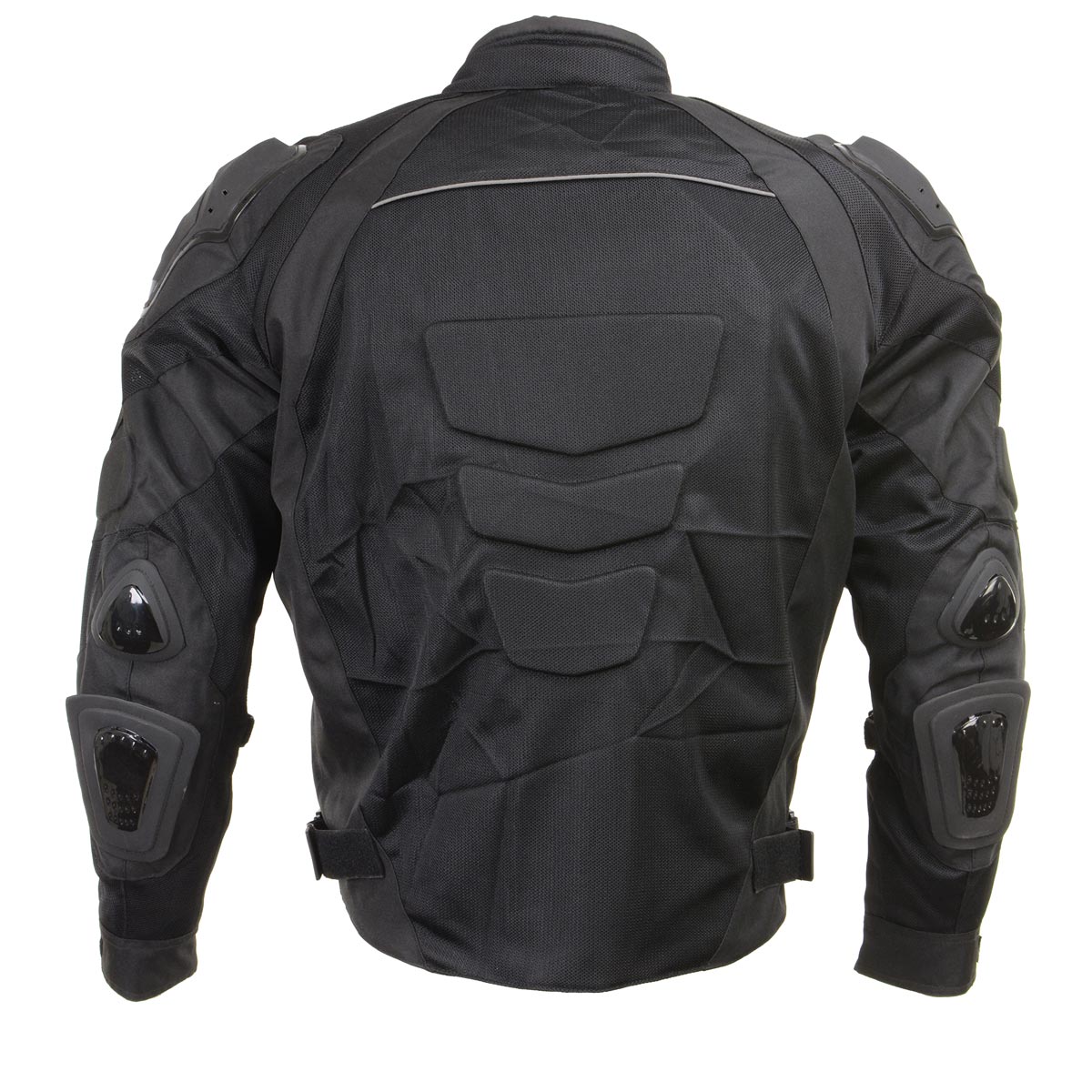 Xelement CF751 Men's 'Roll Out' Black Tri-Tex Motorcycle Jacket with X-Armor Protection