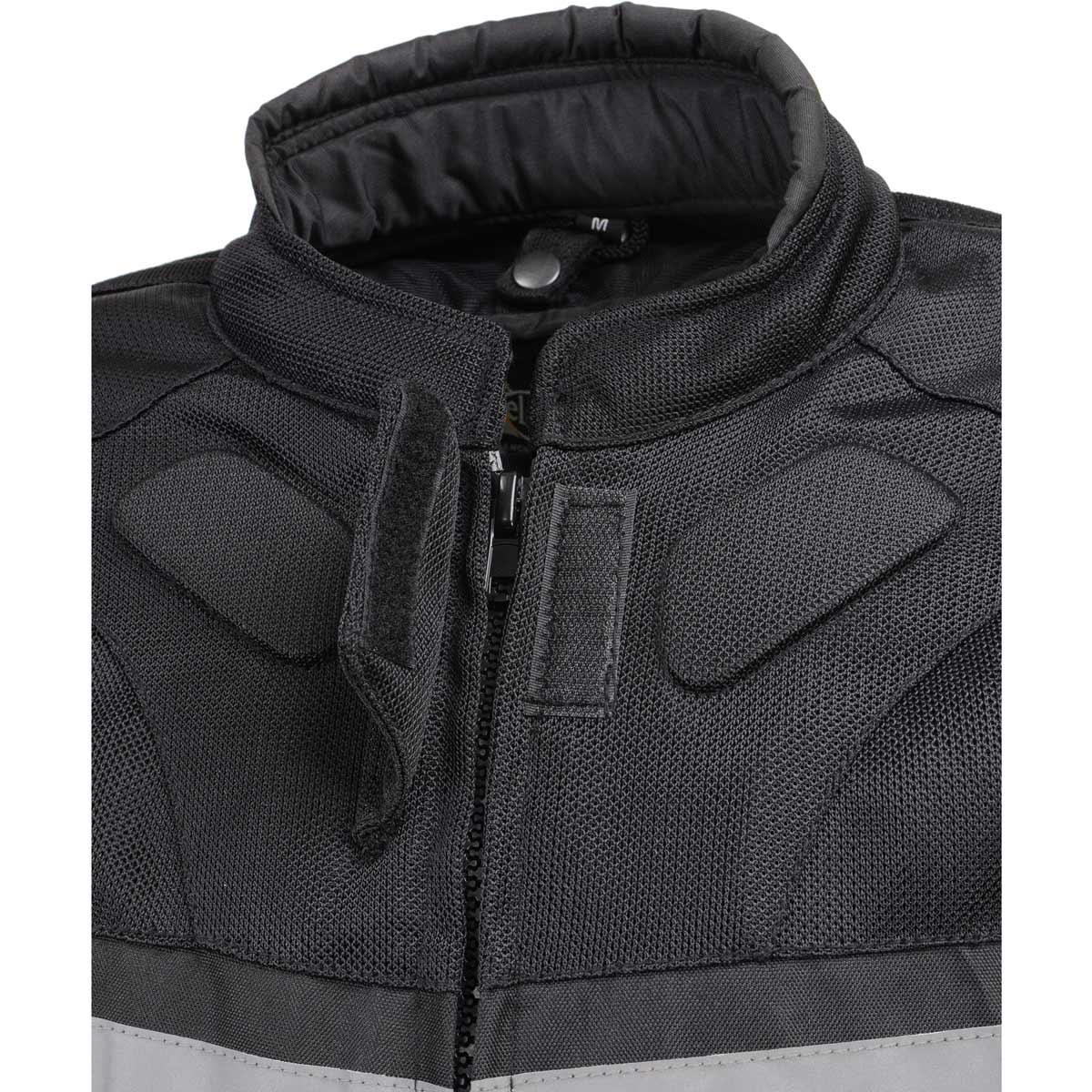 Xelement CF751 Men's 'Roll Out' Black Tri-Tex Motorcycle Jacket with X-Armor Protection