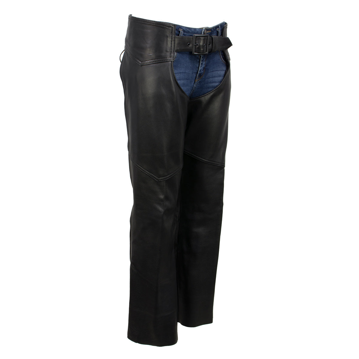 Milwaukee Leather USA MADE MLCHL5001 Women's Black 'Shade' Premium Leather Motorcycle Chaps