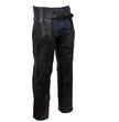 Milwaukee Leather USA MADE MLCHM5001 Men's Black Cloak Classic Premium Leather Motorcycle Chaps