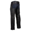 Milwaukee Leather USA MADE MLCHM5001 Men's Black Cloak Classic Premium Leather Motorcycle Chaps