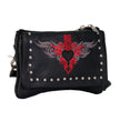 Hot Leathers CPE2001 Reflective Heart with Studs Clip Pouch-8”X5”X1”