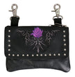 Hot Leathers CPE2008 Clip Pouch Purple Flower-8”x5”x1”