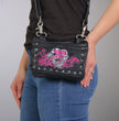 Hot Leathers CPE2101 Embroidered Banner Heart Black Clip Pouch