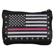 Hot Leathers CPE2102 Embroidered Clip Pouch Purse with Pink Line American Flag